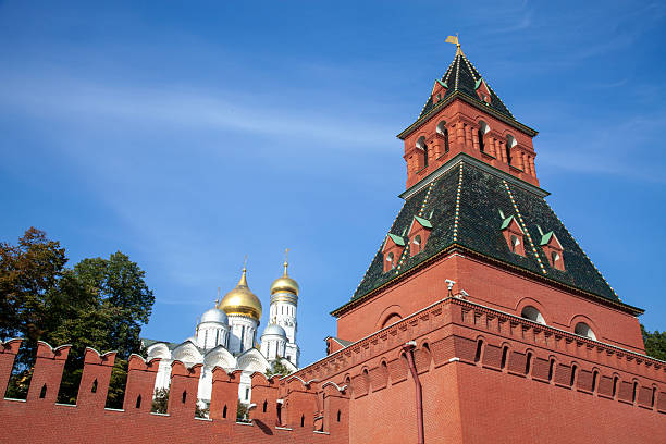 Kazan, Russia August 28 2024. Kazan Kremlins Spasskaya Tower. Tourists.