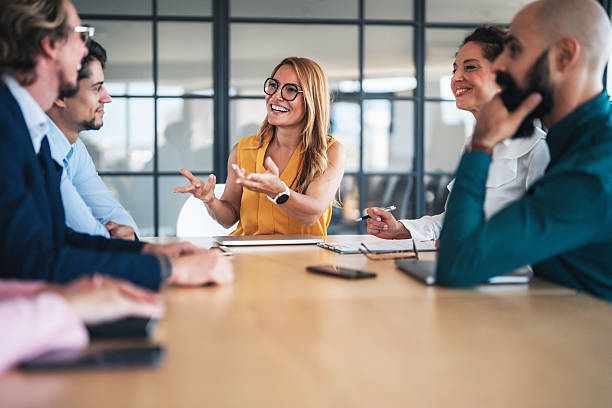 istock Experienced manager leading team meeting 2246741439