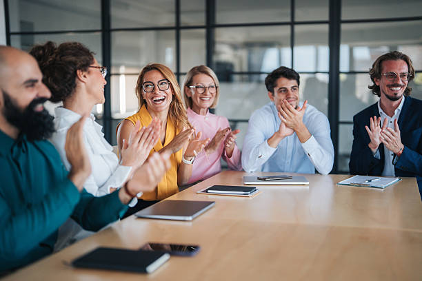 istock Business team applauding success together 2246741441