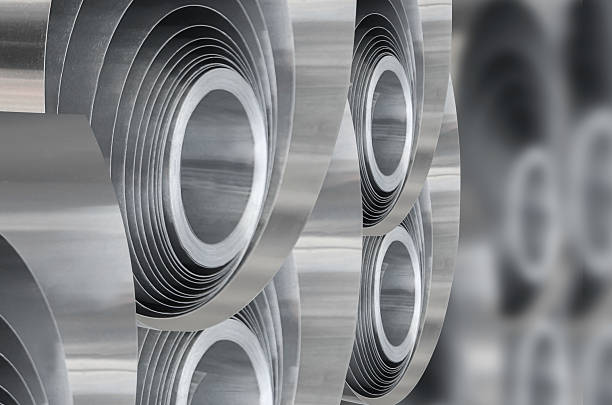 istock a crowd of rolled silver aluminum. 2246767567
