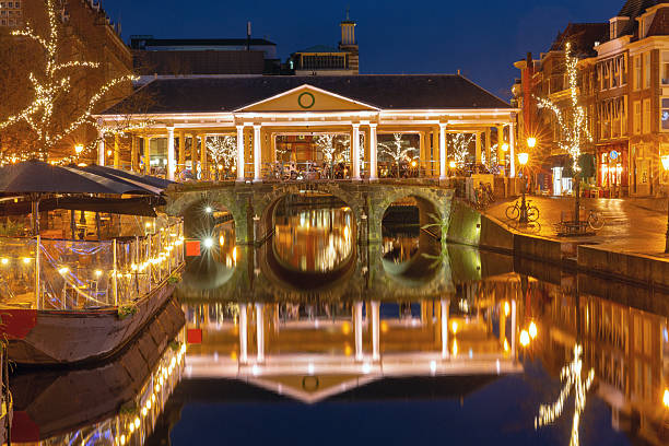 istock Corn Bridge in Leiden Netherlands decorated at sunset 2246774061