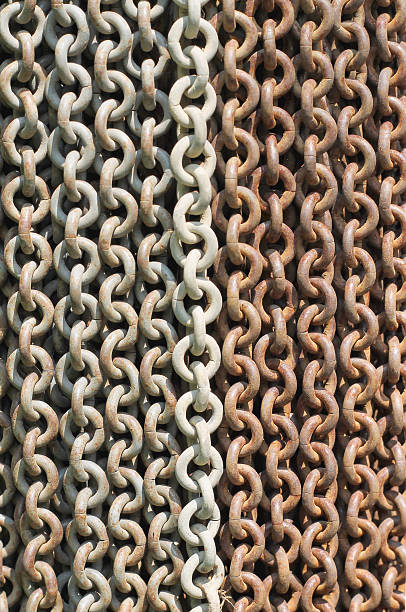 istock Iron curtain on entrance grey red brown rusty abstract background 2246774978