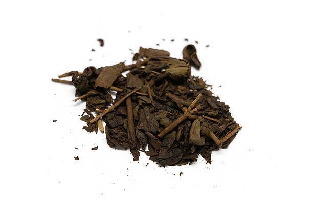 istock Dried Tea Leaves Ready to Brew in White Background 2246781008