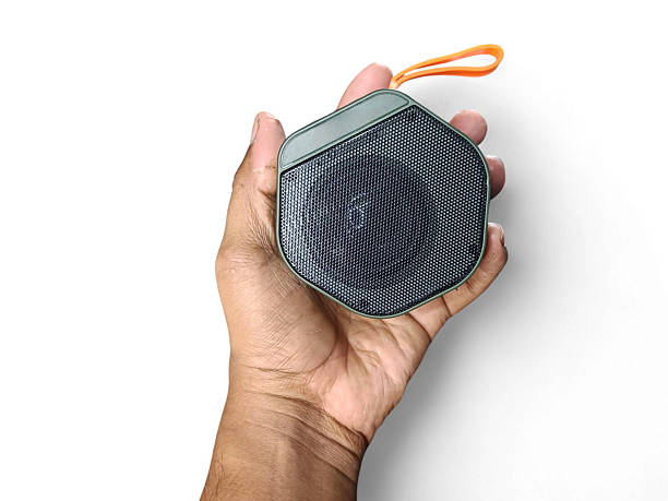 istock Photo of a handheld mini speaker 2246781682