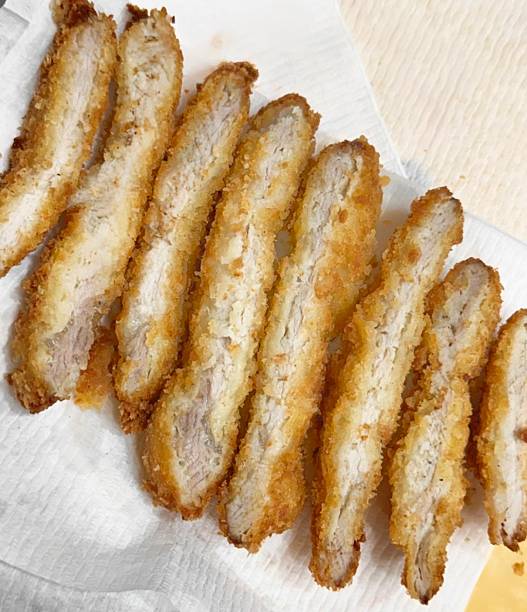 istock Crispy tonkatsu, a Japanese-style breaded and deep-fried pork cutlet, served with shredded cabbage and drizzled with savory sauce. A delightful balance of crunchy texture and juicy meat. 2246781854