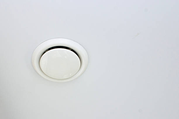 istock Ceiling diffuser in the exhaust system and galvanized air ducts ensuring good air quality 2246785915