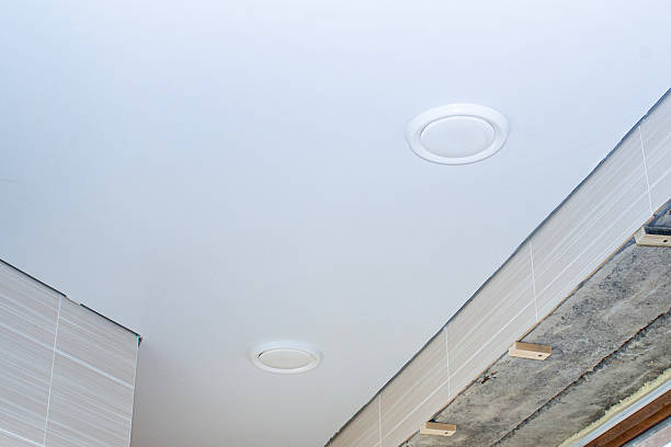 istock Ceiling diffuser in the exhaust system and galvanized air ducts ensuring good air quality 2246785919