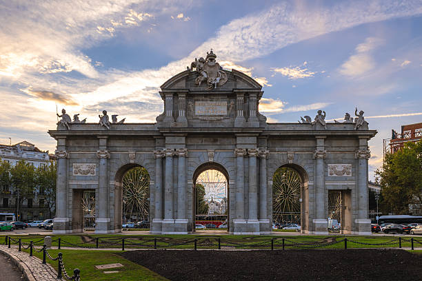 istock Puerta de Alcala, Alcala Gate, in the Plaza de la Independencia in Madrid, Spain at dusk 2246786708