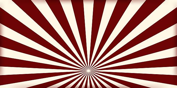 istock Striped retro circus banner empty central space for headline. Vintage design for poster template, magic show, theatre, attractions, carnival events. Horizontal vector illustration dark red beige colors 2246786804