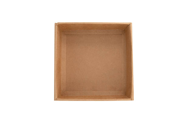 istock Blank craft box mockup with transparent window isolated on white background 2246793220