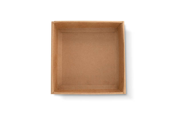 istock Blank craft box mockup with transparent window isolated on white background 2246793230