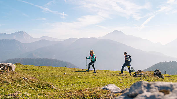 istock Hiking in the mountains during sunset 2246804346
