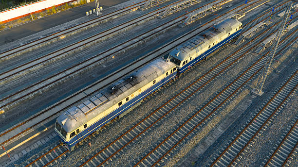 Two locomotives are linked together