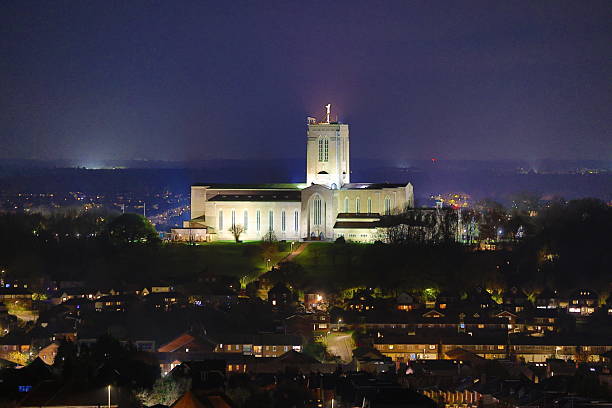 istock Guildford Cathedral at night Surrey England 2246811133