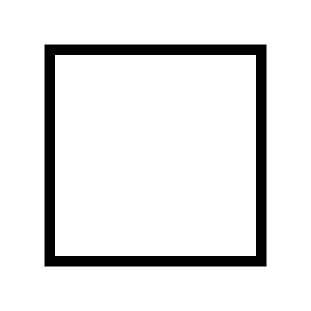 istock Marking symbol empty square. Can be dried normally in the air or in a tumble dryer. Information on the garment label. Marking on clothing. Warning symbol. 2246811298