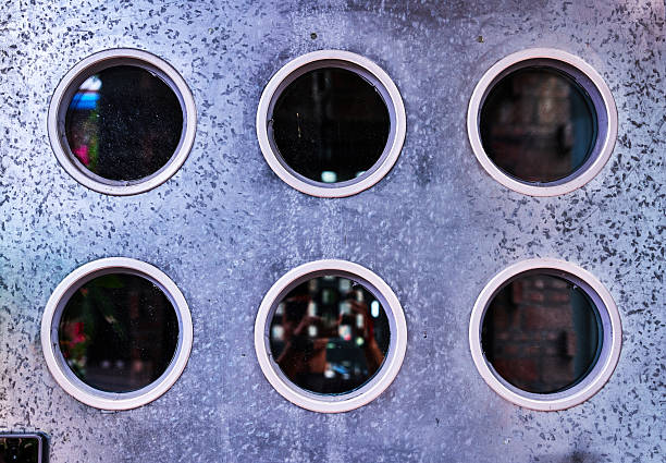 Windows of business building