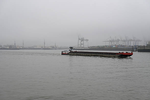 Panoramic view across the Port of Hamburg and HafenCity, Germany