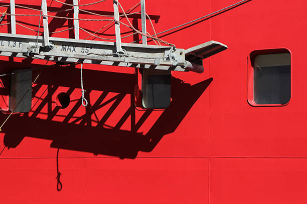 istock Raised For Departure Boarding Staircase On Red Ship 2246812917