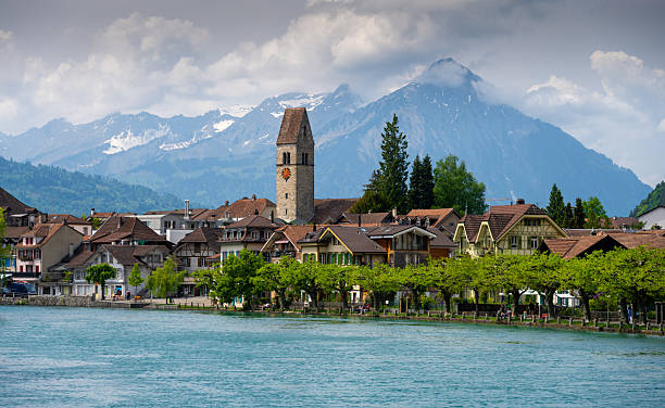 istock view Interlaken town in Switzerland 2246815427