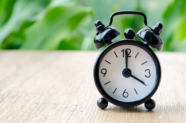 istock Alarm clock pointing at 4 pm with customizable background space for text or ideas. 2246815437