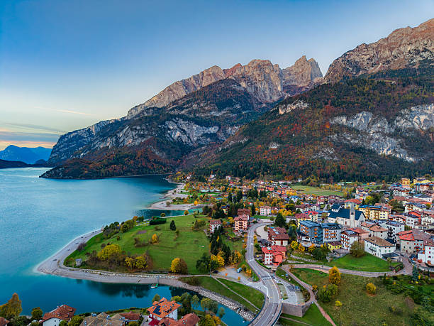 istock Molveno from drone, South Tyrol city in Dolomites 2246816567