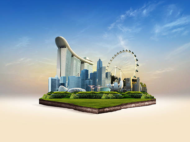 istock Modern Singapore city dramatic view background 2246818270