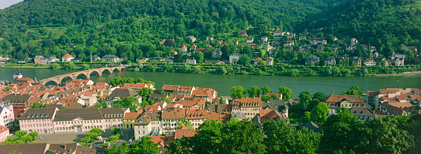 istock Panoramic Heidelberg Old Town with Old Bridge and Neckar River, Germany during 2000s 2246822296
