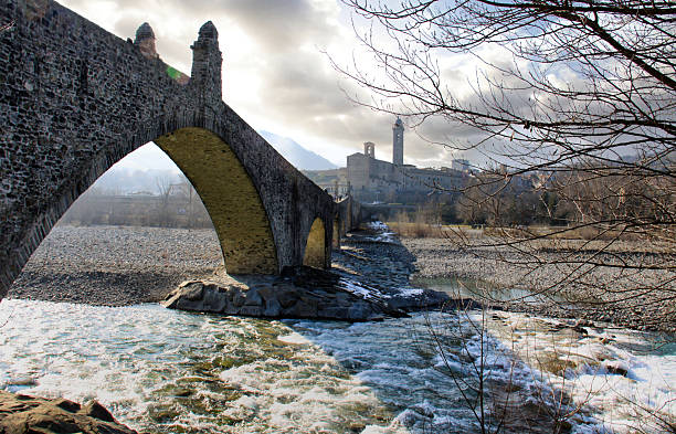istock Iconic Hunchback Bridge (Ponte Gobbo) over the Trebbia River in Bobbio, Italy 2246838481
