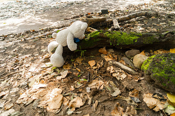 istock Stuffed toy abandoned in a desolate place 2246839130
