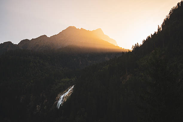 Swiss Alps Lucerne lake sunset