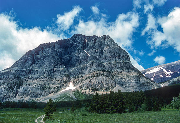 Glacier NP - Mountain & Trail Near Many Glacier - 1989