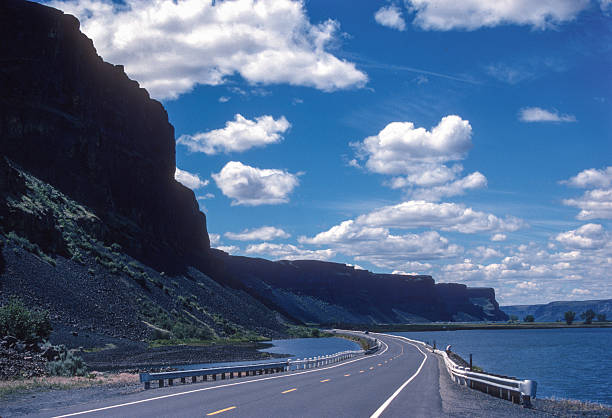 Washington - Highway by Banks Lake - 1989