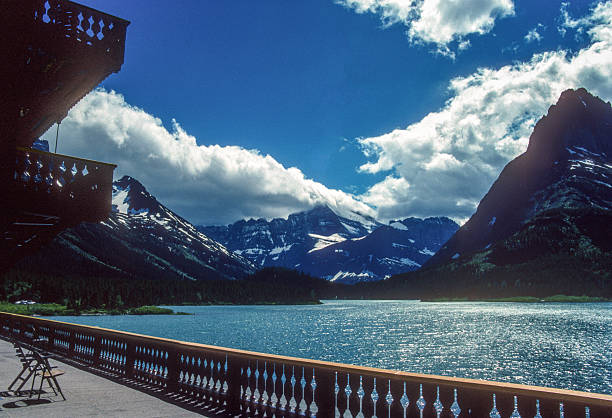 Glacier NP - Swiftcurrent Lake View from Many Glacier Lodge - 1989