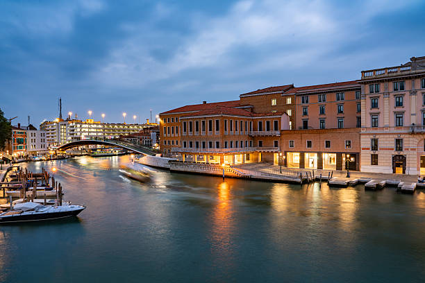 Ponte della Costituzione and Canal, Venice, Italy.