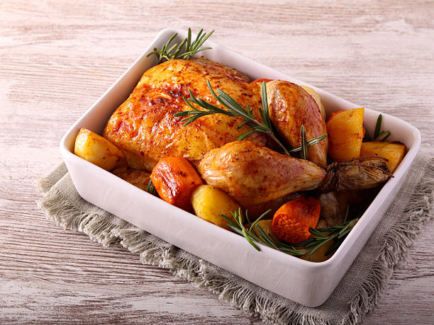 istock Roast chicken with sweet potato 2246857238