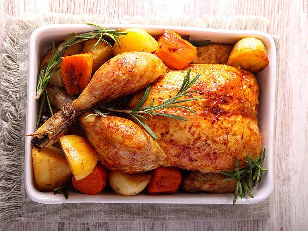 istock Roast chicken with sweet potato 2246857240