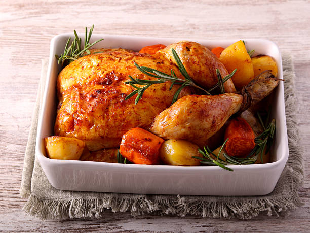 istock Roast chicken with sweet potato 2246857244