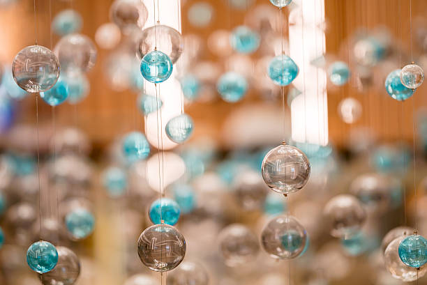 istock Decorative Hanging Orbs with Blue Accents 2246862849