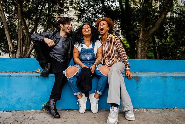 istock Friends having fun together on the public park 2246863061