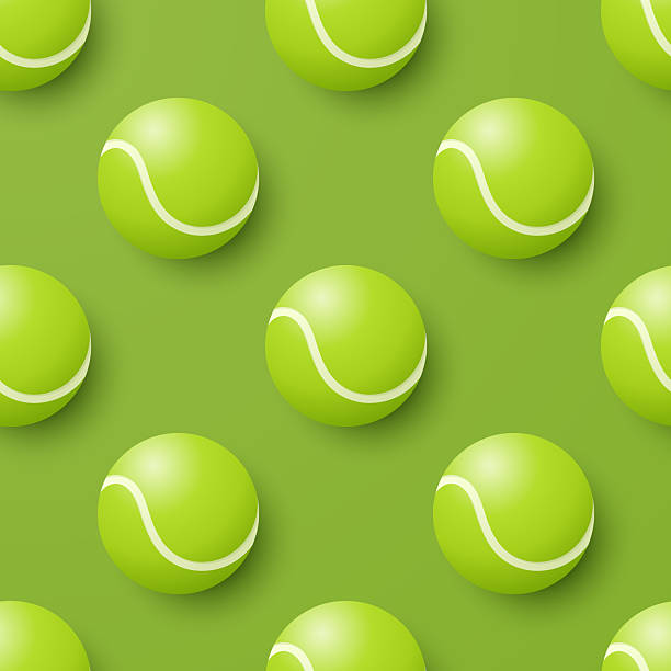 istock 3d Tennis Ball Seamless Pattern, Vector Illustration. Green Vector Background with 3d Tennis Balls. Repeat Tile for Sports Design, Tennis Ball Pattern for Textile, Packaging, Gift Wrap, Fabric 2246872344