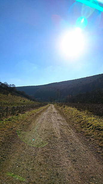 istock A rustic country lane leading through the scenic Hope Valley under a bright, clear blue sky 2246875916
