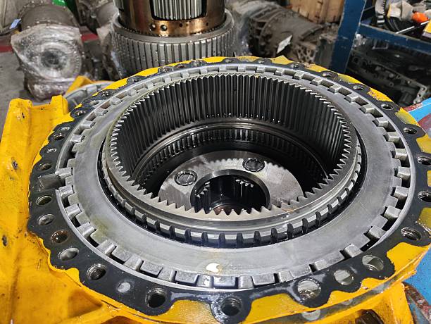 istock A disassembled heavy equipment final drive with a large ring gear and internal splines 2246879563
