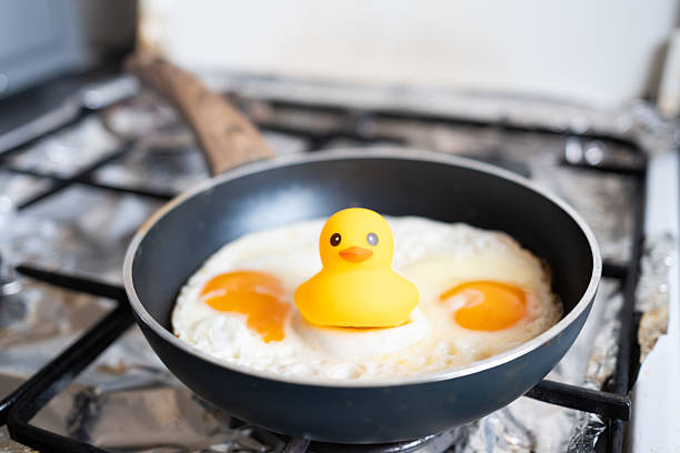 Freshly scrambled eggs for breakfast