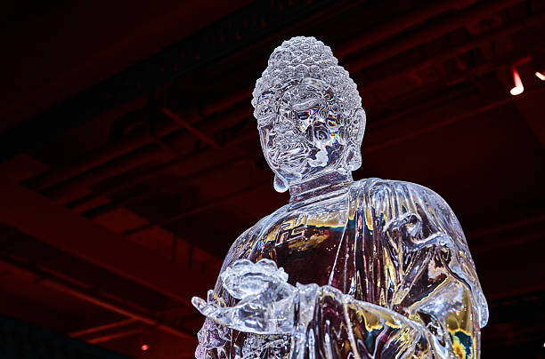 Buddha statue in the Underground Palace at the Oriental Buddha Capital (Dongfang Fodu) in Leshan, China,a significant attraction alongside the famous Leshan Giant Buddha in Sichuan Province, China, near the city of Leshan.