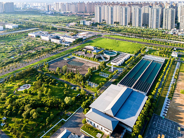 istock sewage treatment plants in the city 2246913146