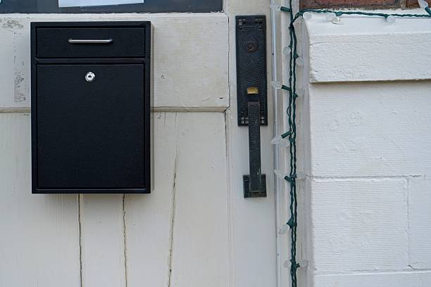 istock Mailbox and Handle on a White Wooden Door 2246918621