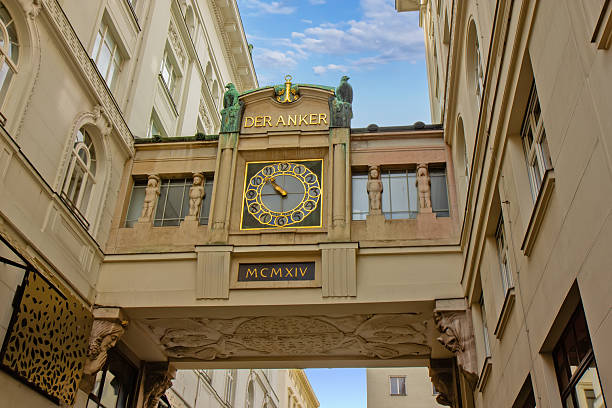 istock Ornate Anker Clock Adorns Vienna Building Arch 2246920200
