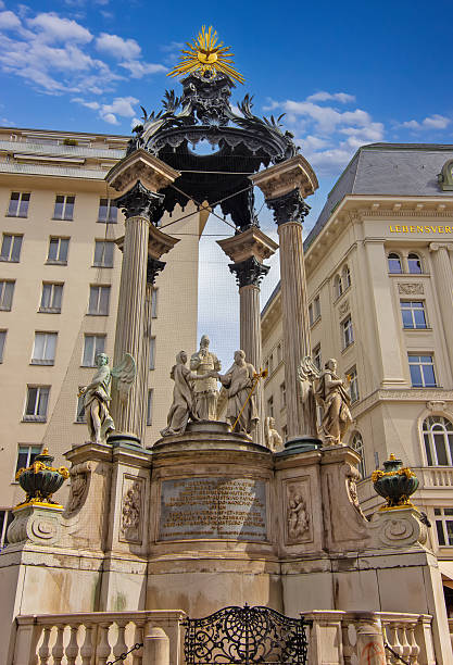 istock Ornate Plague Column Stands in Vienna Square 2246920201