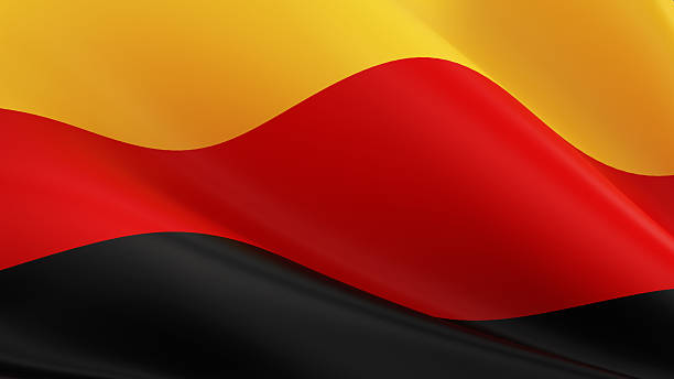 Flag of Germany as background, top view. National symbol