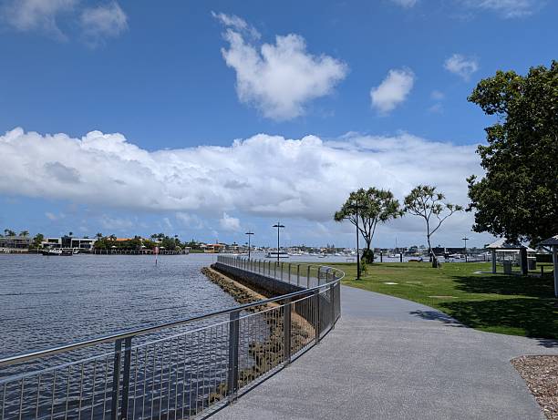istock Riverside Promenade with Marina and Park 2246926421